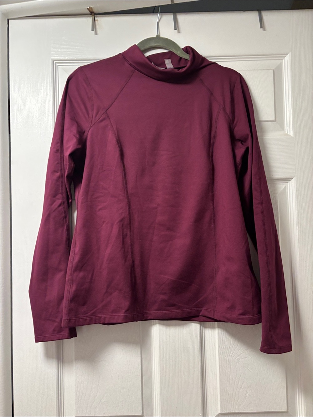 Zella Long-Sleeve Mock Neck Top - Plum